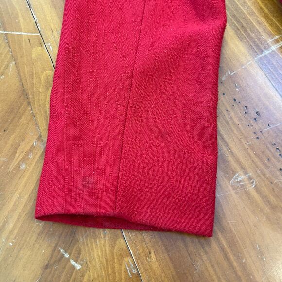 Atrium Collection Red Tweed Power Suit Blazer Skirt Womens 10 80s Academia - Picture 7 of 16